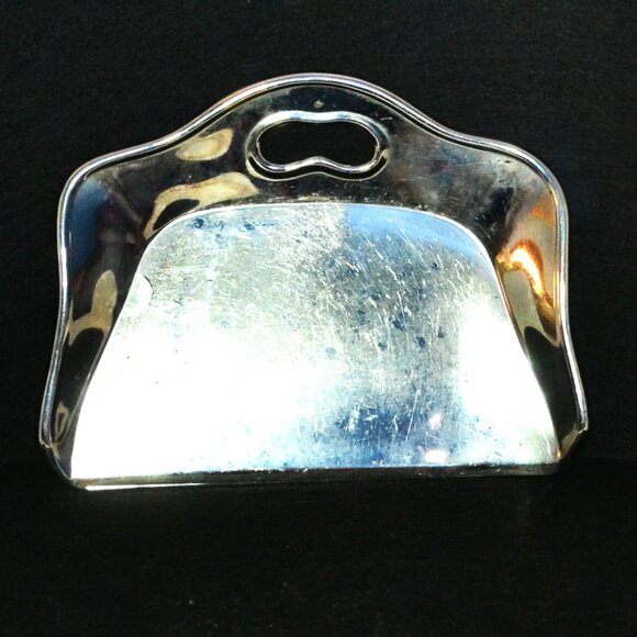 Vintage Royal Rochester Silverplate Crumb Tray Brush Set Art Deco 1930s 1940s - Picture 2 of 4